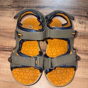 Khombu K-Comfort Charlie Orange Gray Sandals Boys 11 Outdoor Cushion Play
